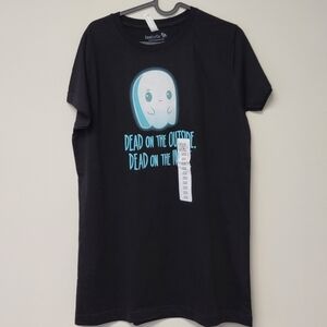 Teeturtle Ghost Dead on the outside Dead on the inside graphic t-shirt Black 2XL